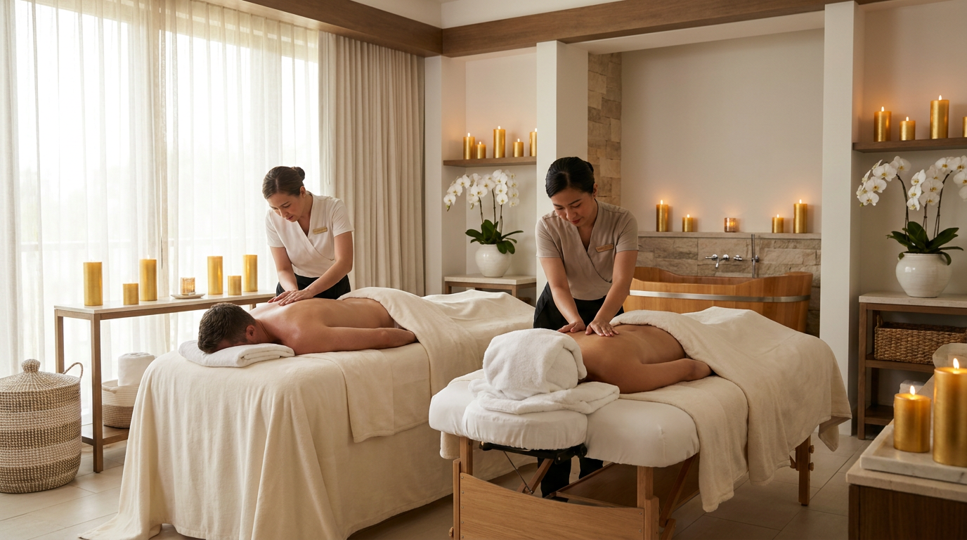 Couples Massage treatment at a luxury day spa