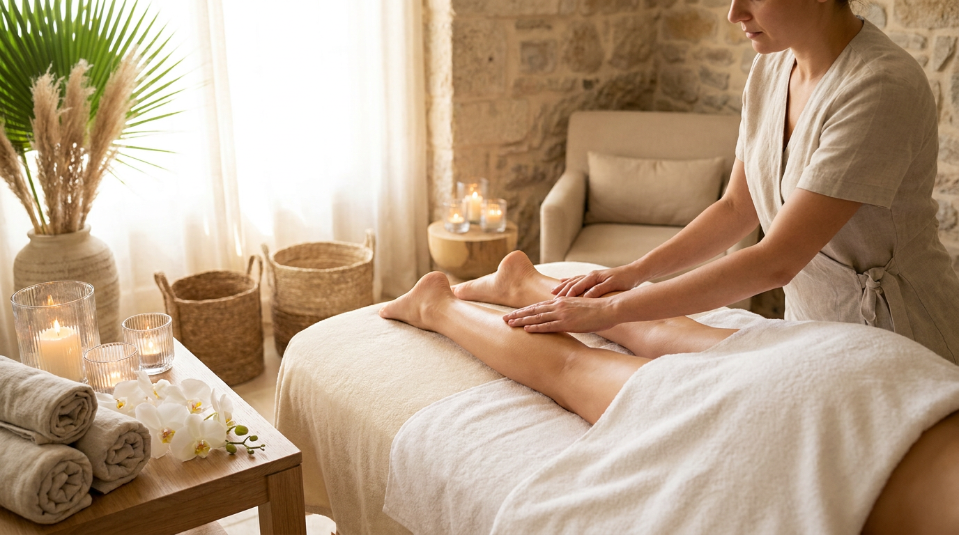 Lymphatic Drainage Massage treatment at a luxury day spa