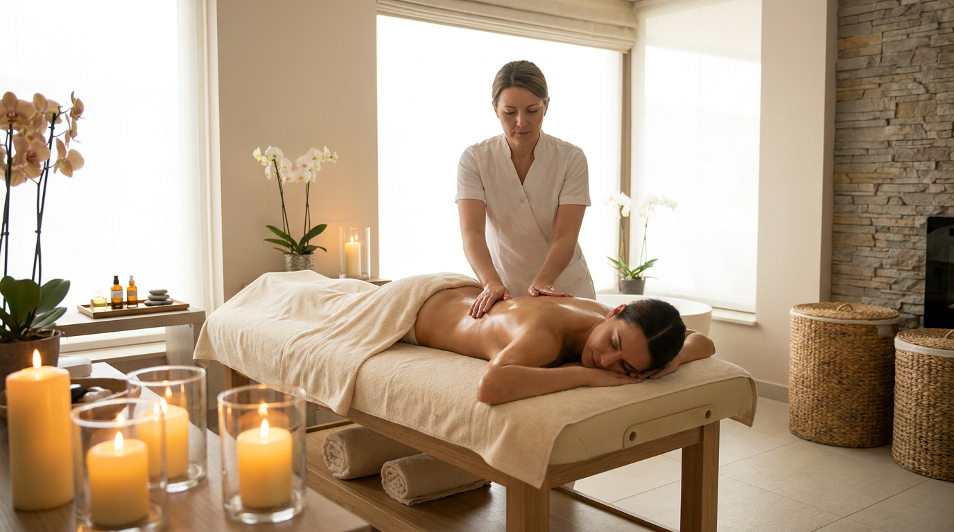 Swedish Massage treatment at a luxury day spa